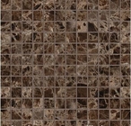 Tejas de mármol cortadas a la medida pulidas mosaico oscuro del mármol de Emperador para la teja de la pared