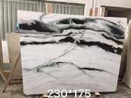 30m m pulidos 70*26” Panda White Marble Stone Slab para la cocina