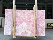 El panel de pared retroiluminado del mármol de ónix de la edad de hielo Crystal Pink Onyx Countertop translúcido
