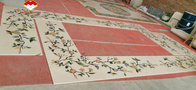 El mármol redondo Waterjet de la flor natural teja la alfombra del medallón