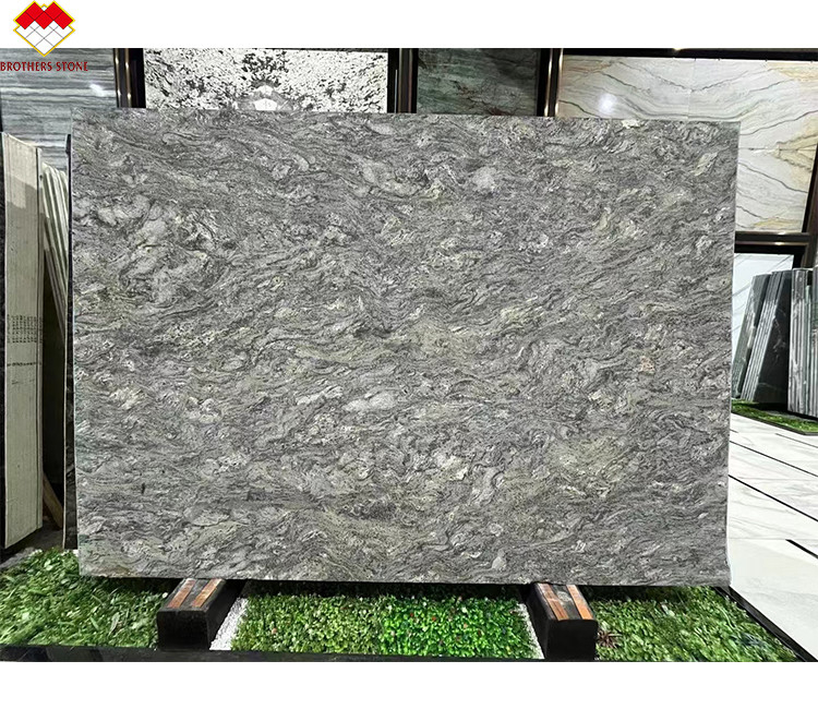 Pared y suelo Losas de granito negro en 18 20 mm de espesor con patrón de pizarras antiguas