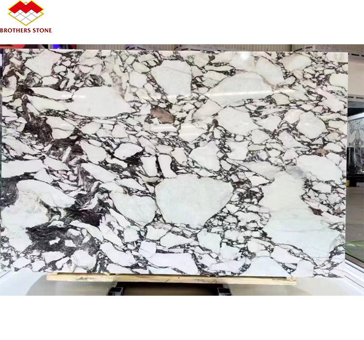 Placas naturales de mármol italiano Calacatta Viola para encimera de cocina moderna y pared interior