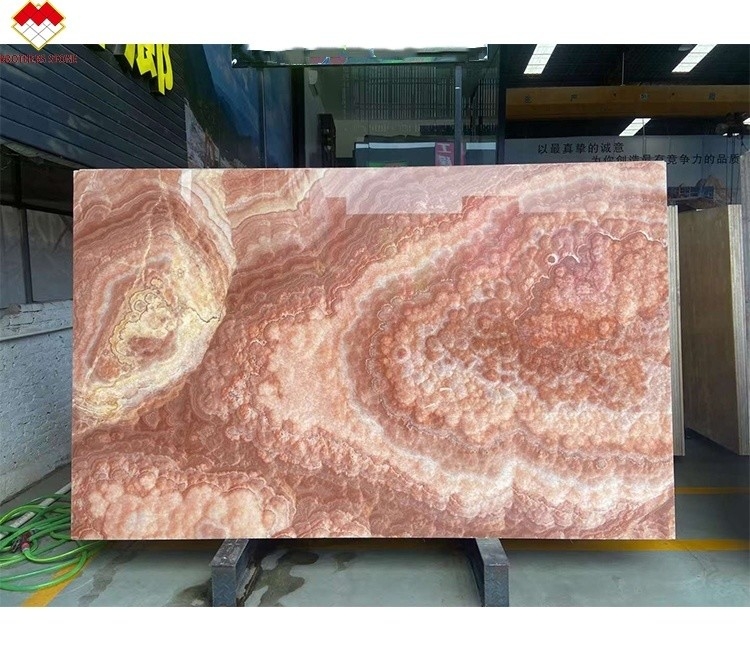 Moderno diseño de dragón rojo de jade de ónix panel de pared de losa azulejos de suelo para el adorno de grado