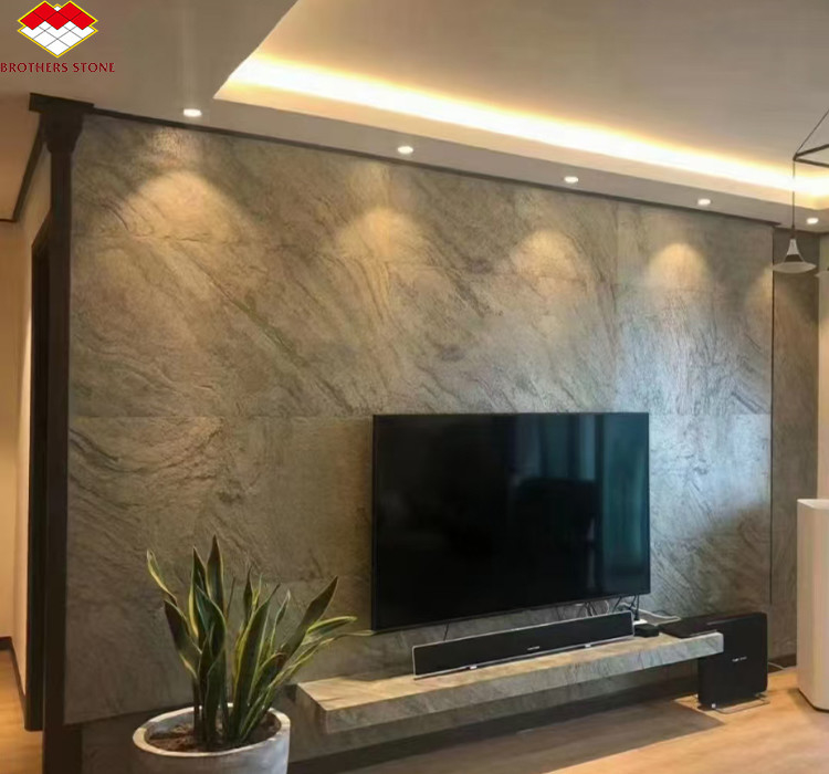 Tejas de pared de láminas de piedra natural ultrafinas para diseño de interiores de hoteles modernos