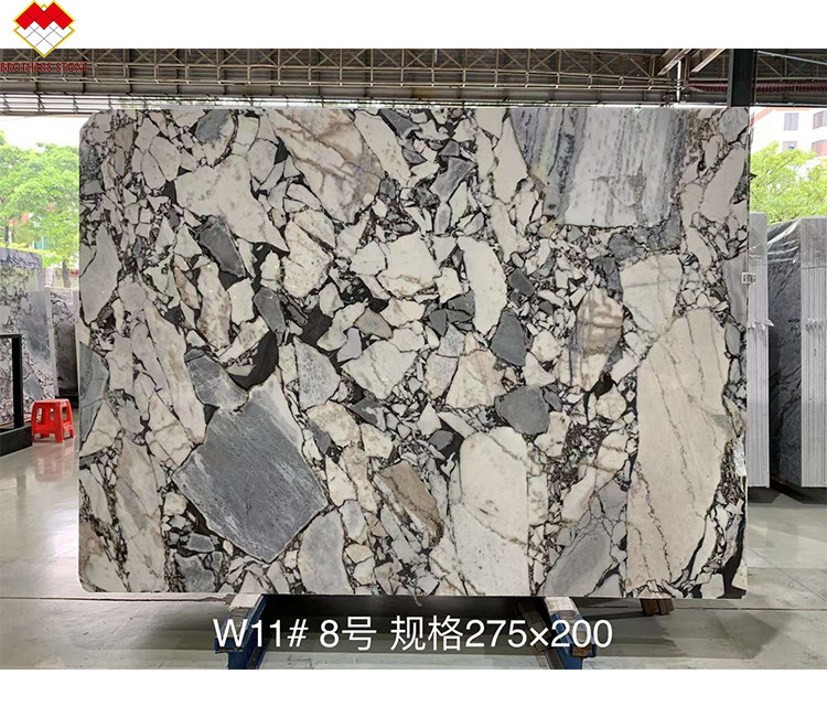 Puerta pulida Diseño de bordes de pared Mármol elefante placa de mármol blanco con un grosor de 20 mm