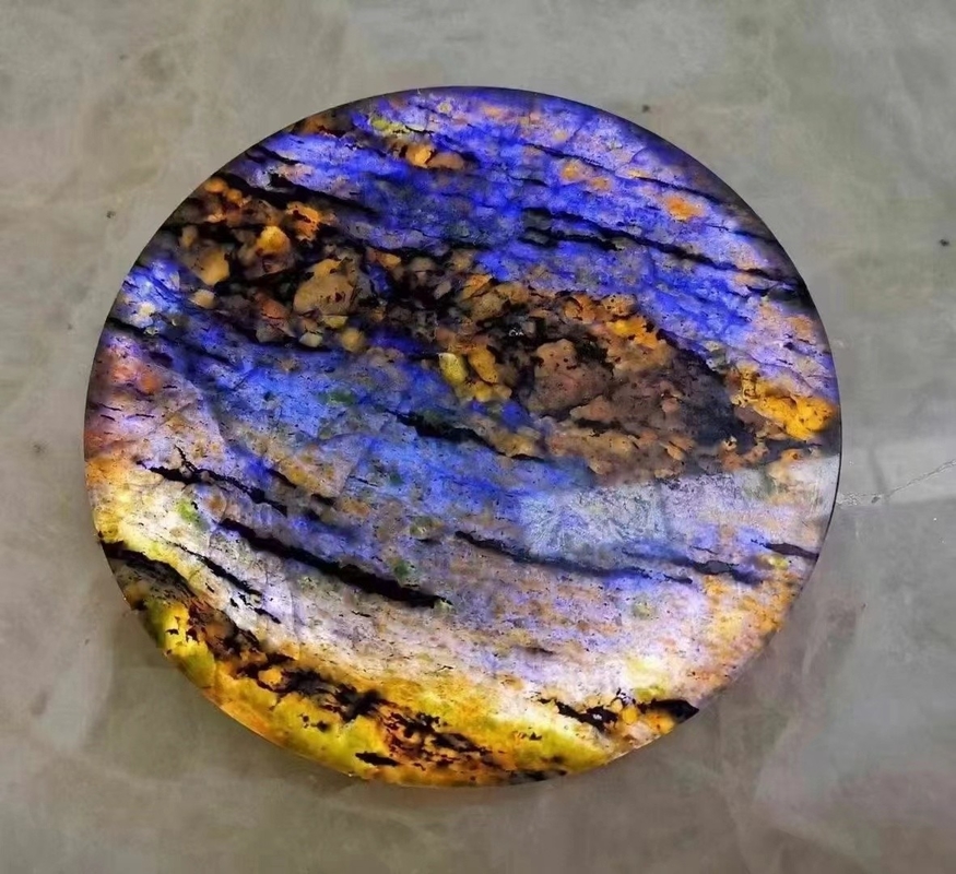 Artículos de mesa de taza de té de diseño moderno con Lumi Stone Onyx Mat retroiluminado Onyx Marble Coasters