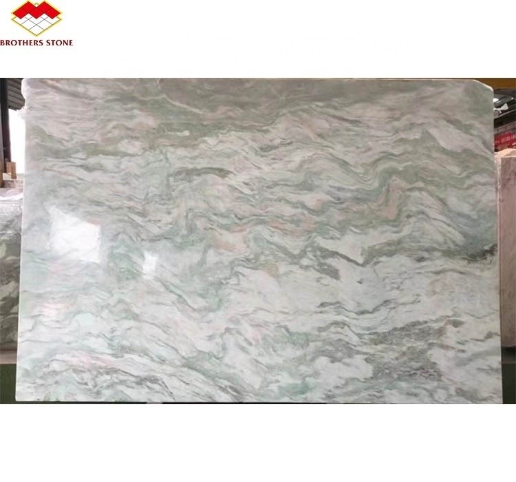Estilo de diseño moderno Gran losa de jade verde ónix piedra de mármol para la pared y la mesa del baño