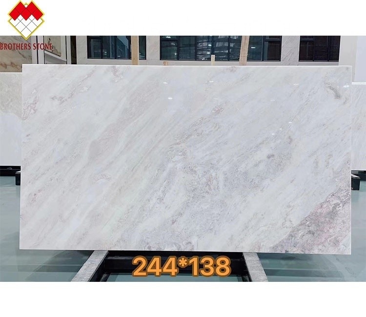 Fantasía moderna Rosa Rosa Quartzita Villa de mármol tipo Dolomita pulida Gran losa