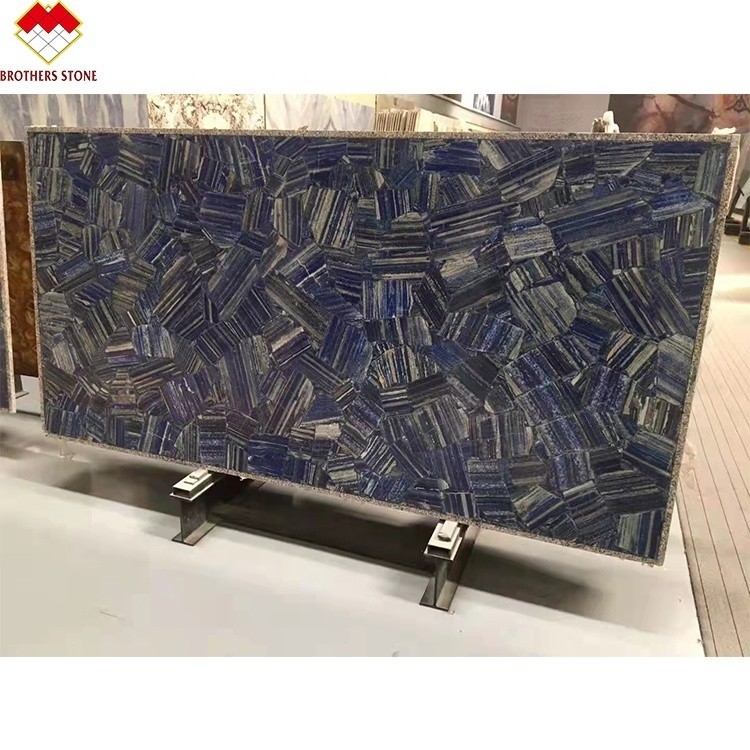 Moderno azulejos azules de Bahía mármol color azul lemuriano azul de granito losas para la decoración de interiores