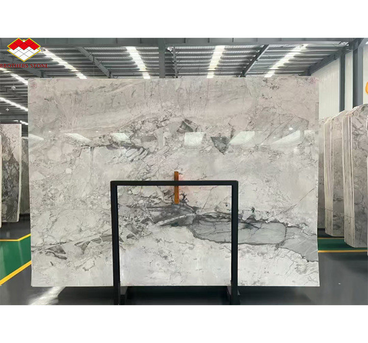 Hotel tipo de mármol Calcita Calacatta Grisa losa para Brasil moderno Decoración interior de lujo