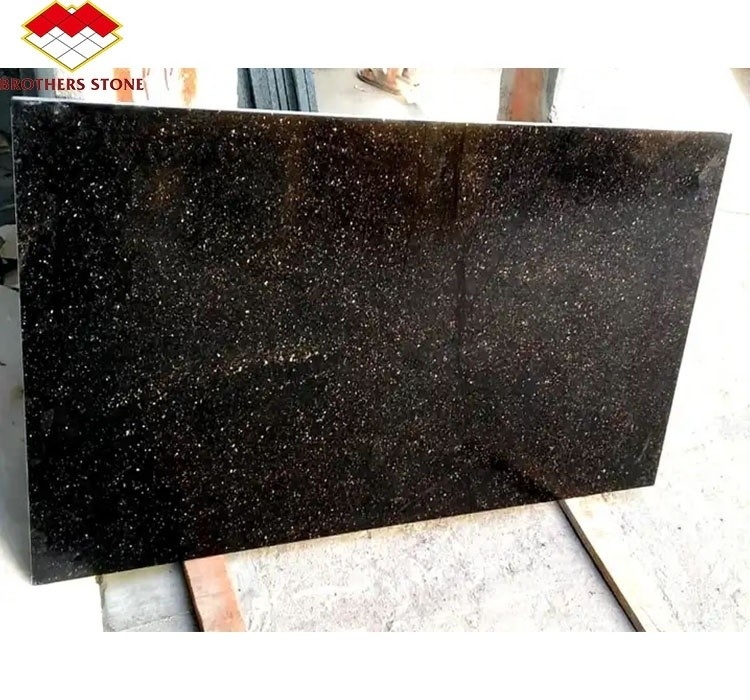 Cuenta de cocina de hotel y escaleras cortadas a medida Estrella negra india galaxia losas de granito