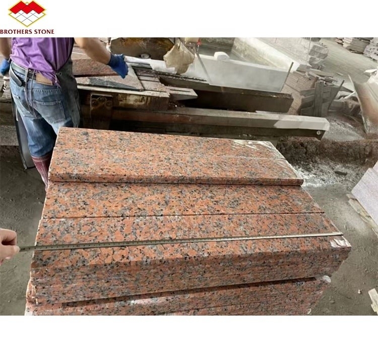 G562 Granito rojo de piedra natural pulida antiderrapante Granito de la losa para escalera estilo de lujo