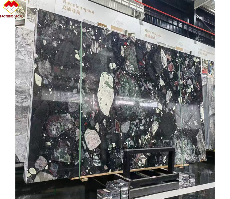 Revestimiento de piedra de pared 3D de mármol de Dolomita para mesas de mesa de villas en diseño personalizado